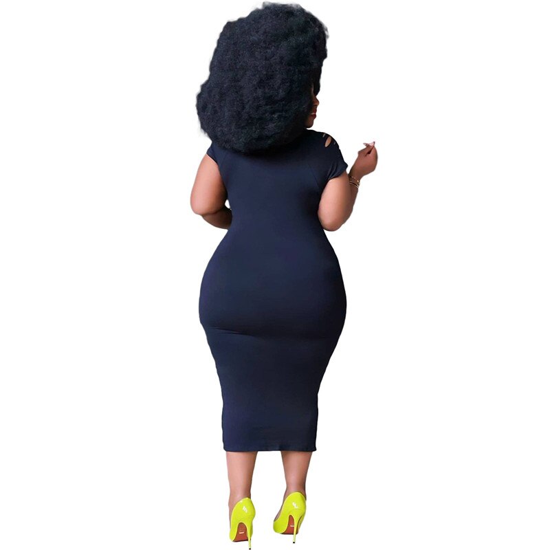 "Black Girls Rock" Plus Size Bodycon Short Sleeve Maxi T-Shirt Dress to 5X