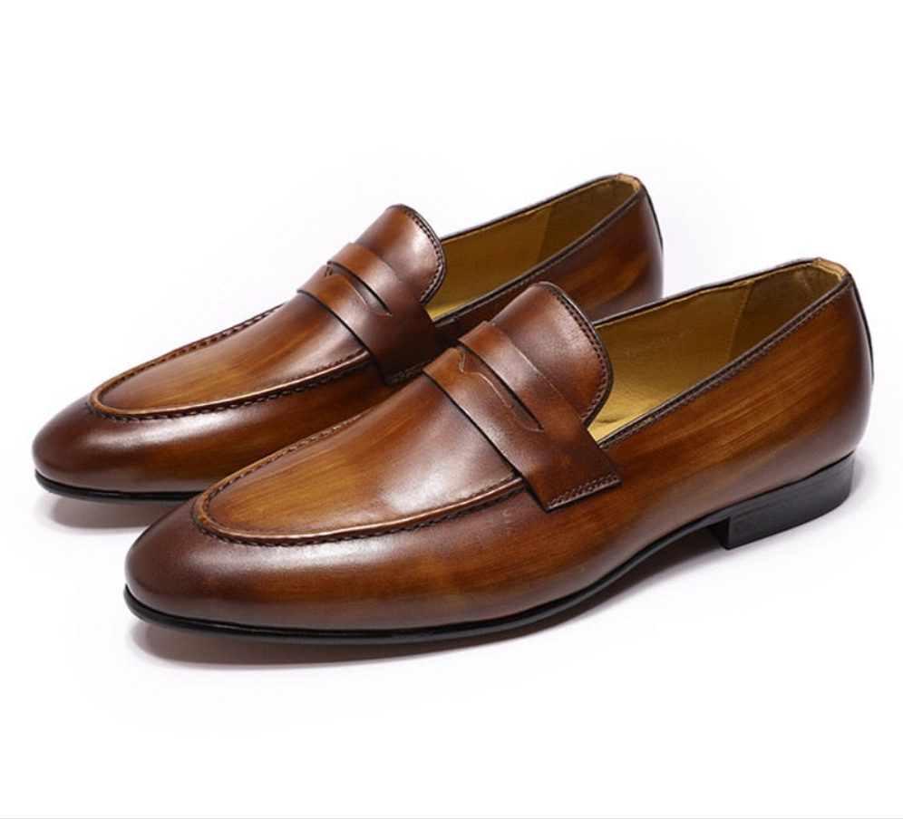 Men's Penny Loafer Genuine Leather Dress Shoes