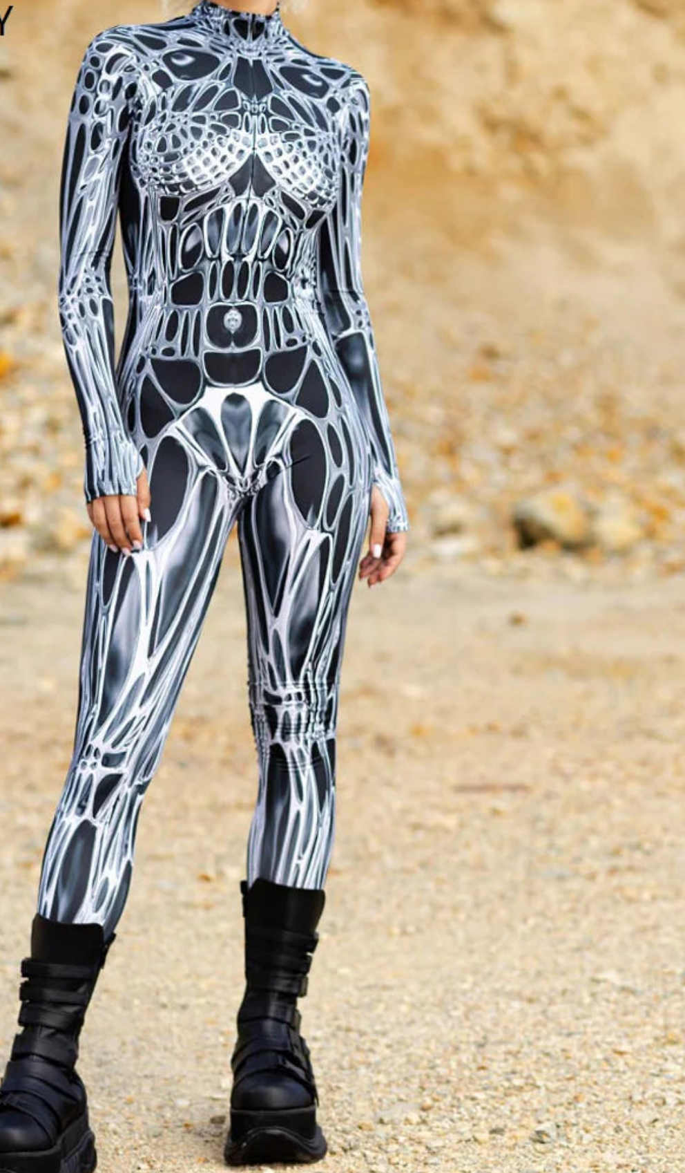 Abstract Art/Checkered Plaid/Geometric Skin Tight Long Sleeve Women's Jumpsuit