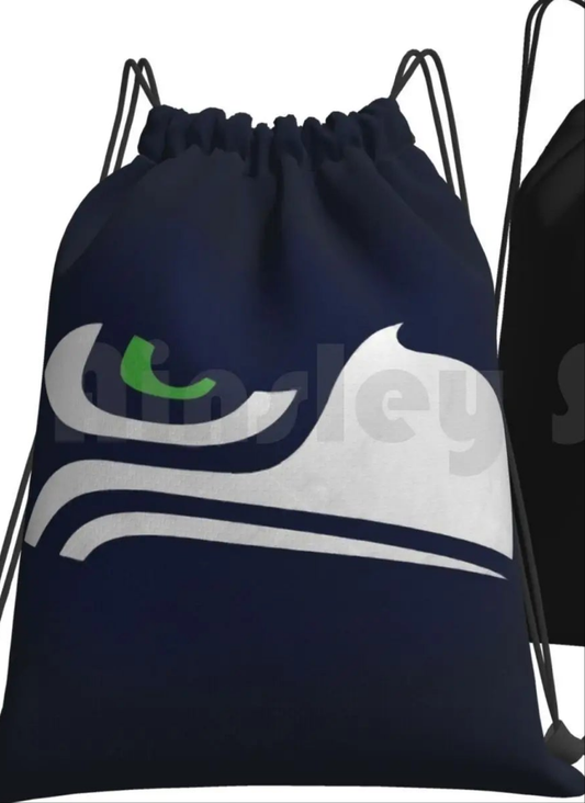 Throwback Unisex Seattle Seahawks Retro Vintage Soft Handle Drawstring Backpack