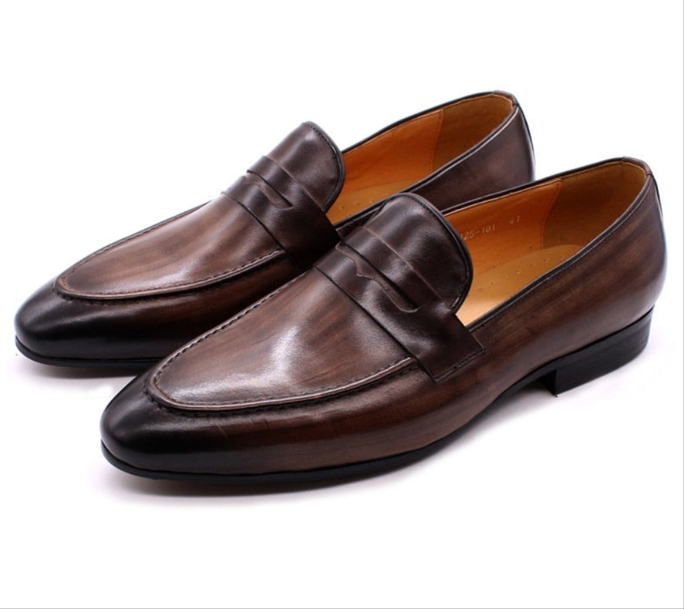 Men's Penny Loafer Genuine Leather Dress Shoes