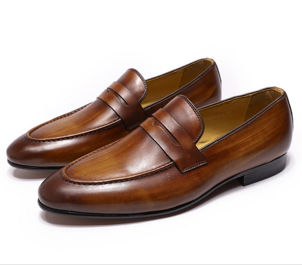 Men's Penny Loafer Genuine Leather Dress Shoes