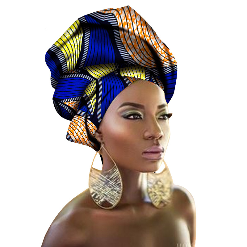 African Decorative Batik Print Headscarf Wrap