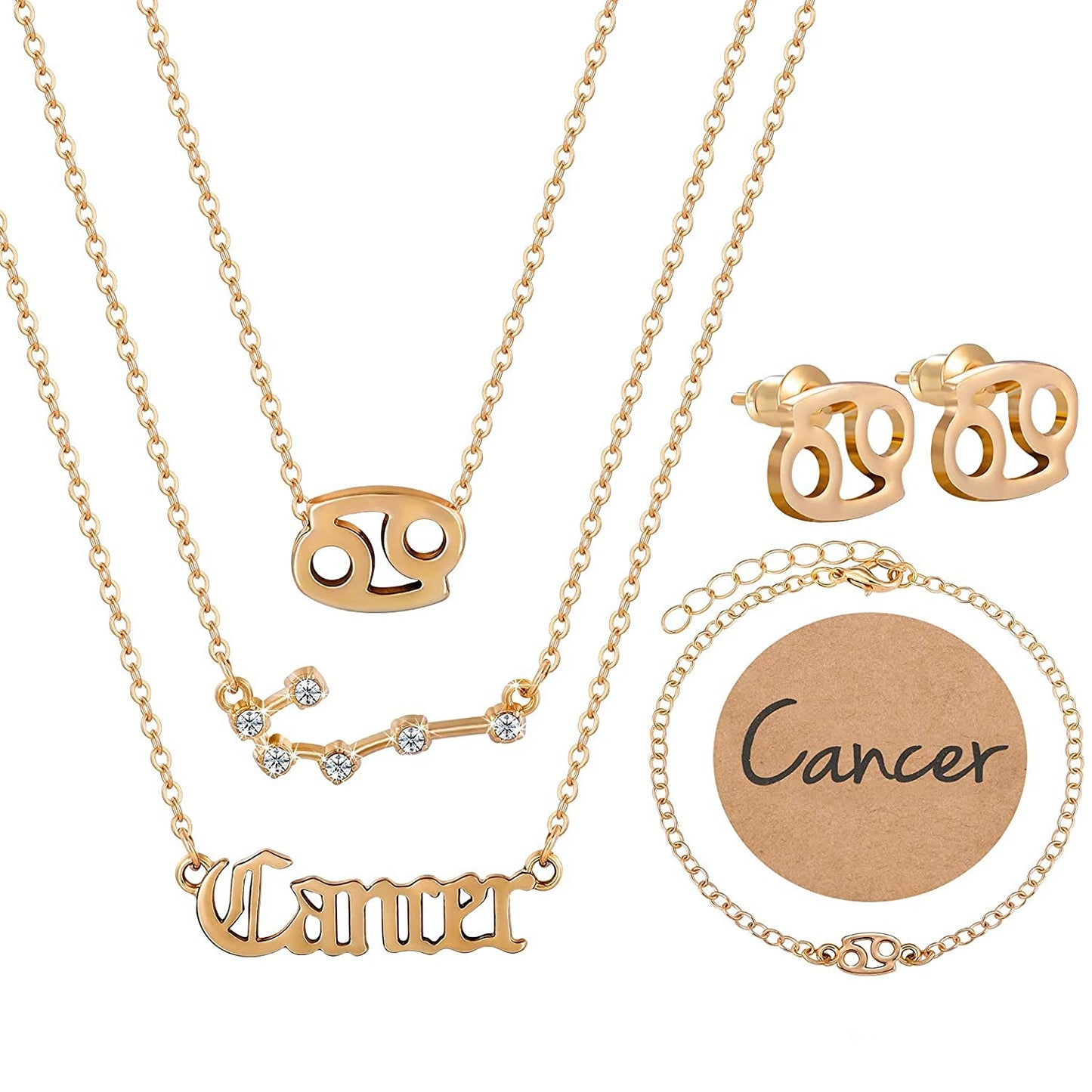 Zodiac Sign Necklace 3-Piece Set