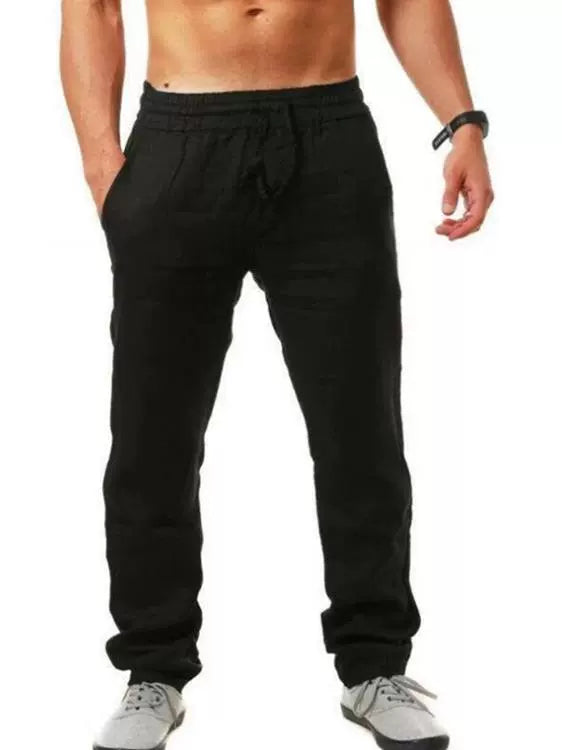 Men's Drawstring Solid Skinny Sweatpants