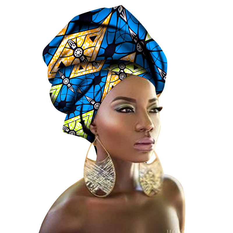 African Decorative Batik Print Headscarf Wrap