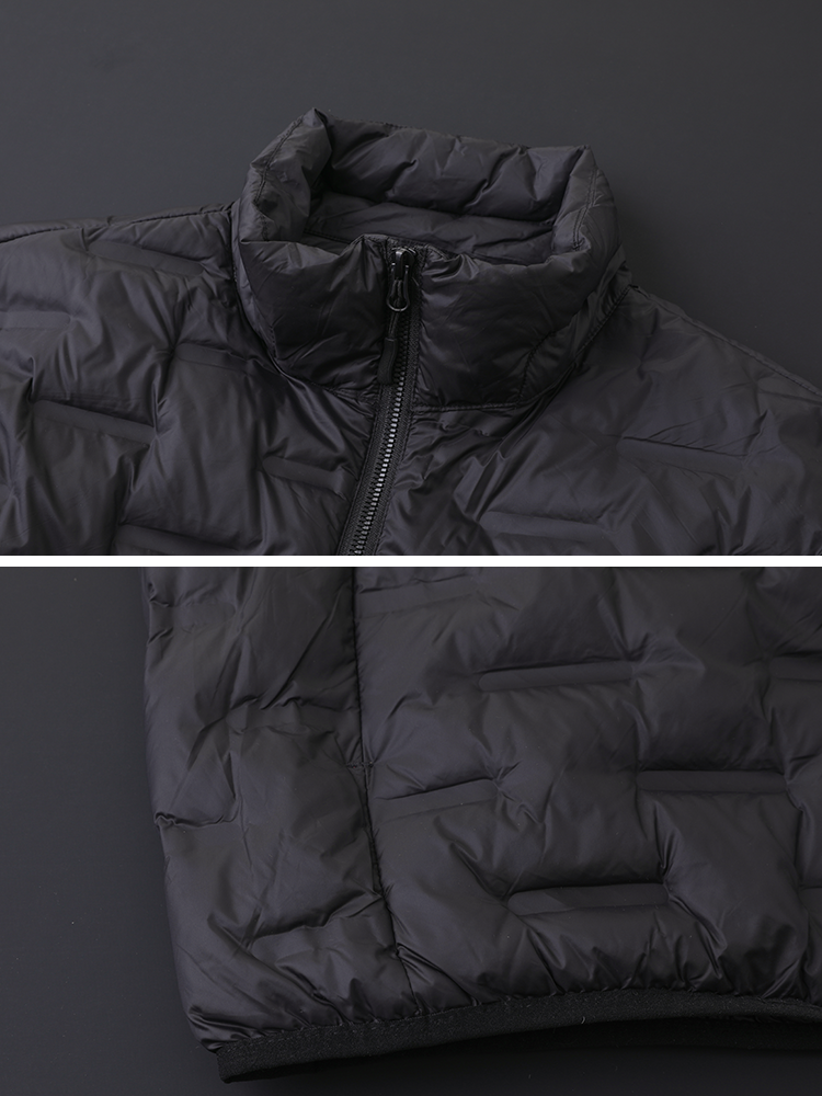 Men's Waffle Pattern Puffer Duck Down Jacket