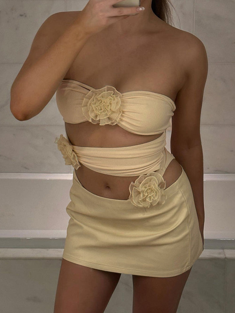 3D Flower Triple Layered Bodysuit