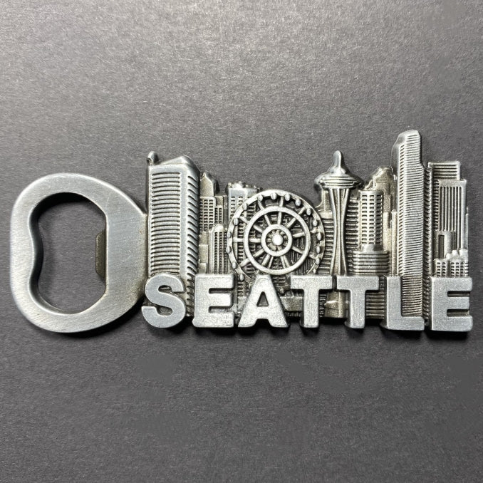 Seattle, Washington, USA Tourism Commemorative Creative Decorative Crafts Magnetic Force Fridge Magnet Bottle Opener Gift