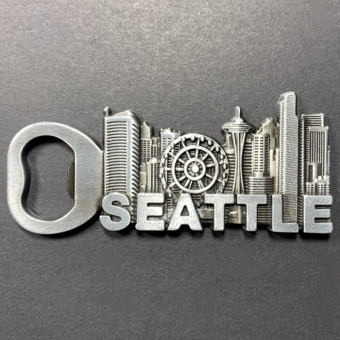 Seattle, Washington, USA Tourism Commemorative Creative Decorative Crafts Magnetic Force Fridge Magnet Bottle Opener Gift
