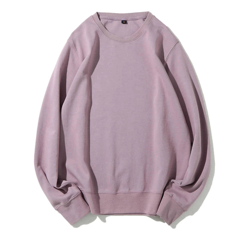 Men's Customized Personalized Logo O-Neck Long Sleeve Sweatshirt to 3X Big & Tall