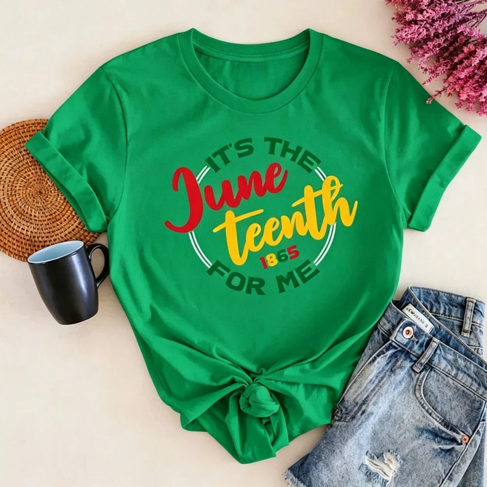 "It's The Juneteenth for Me" 1865 Letter Print Unisex T-Shirt