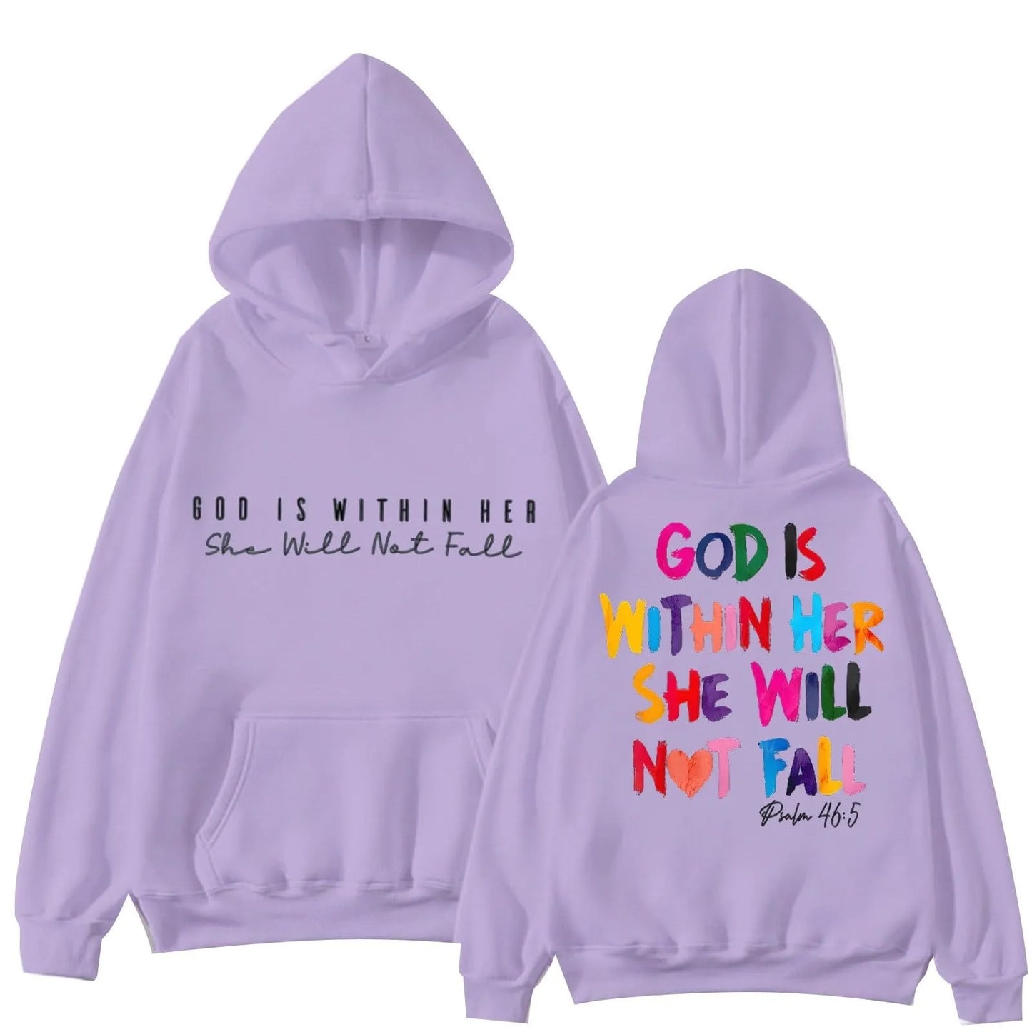 "God Is Within Her She Will Not Fail" Women's Pullover Hoodie Sweatshirt