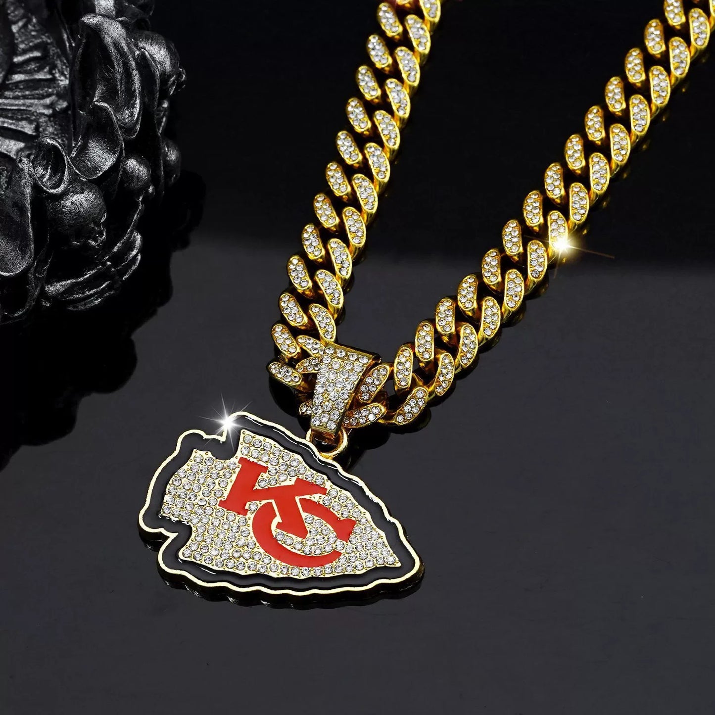 Kansas City Chiefs Pendant Full Diamond Hip-Hop Chain