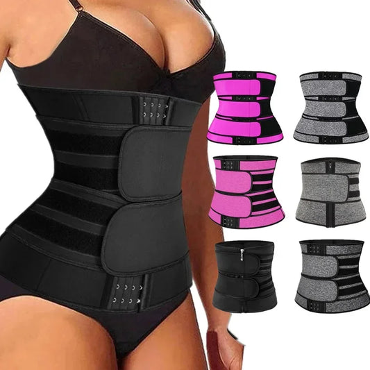 Women's Triple Cross Strap Corset Waist Trainer Belt