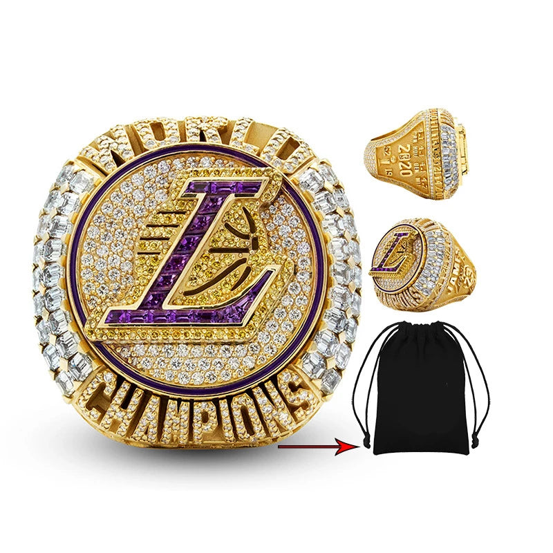 Basketball Lakers/Bulls Champion  Commemorative Stainless Steel Pendant Chain Necklace or Ring