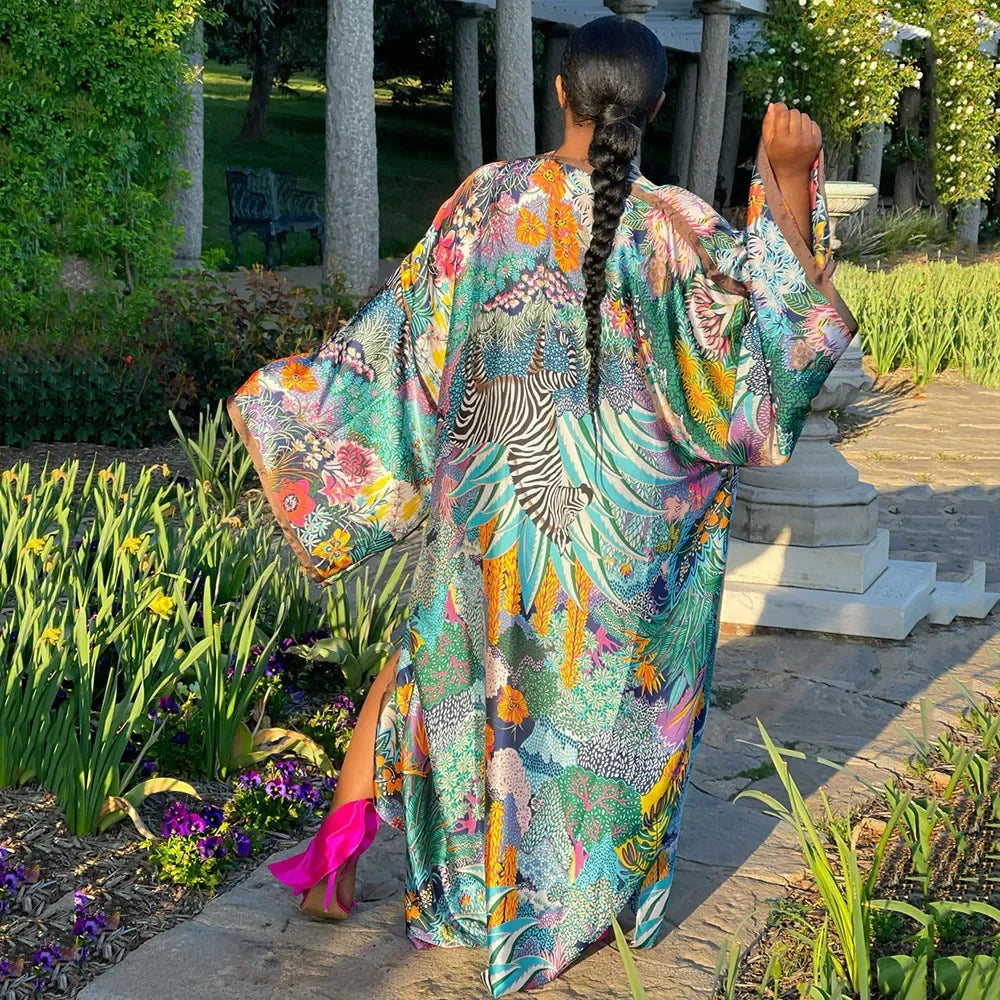 Japanese Traditional  Long Maxi Kimono Cardigan Dress