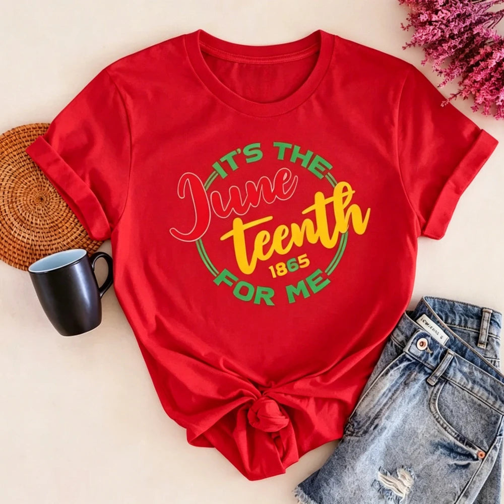 "It's The Juneteenth for Me" 1865 Letter Print Unisex T-Shirt