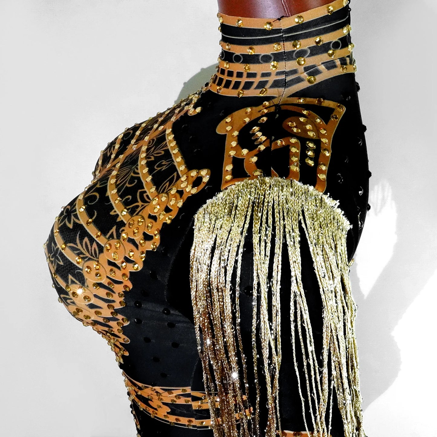 Luxury Rhinestone Fringe Bodysuit Sparkly Sequin Leotard Women Stage Performance Wear Drag Queen Costume Nightclub GOGO Dance Ou