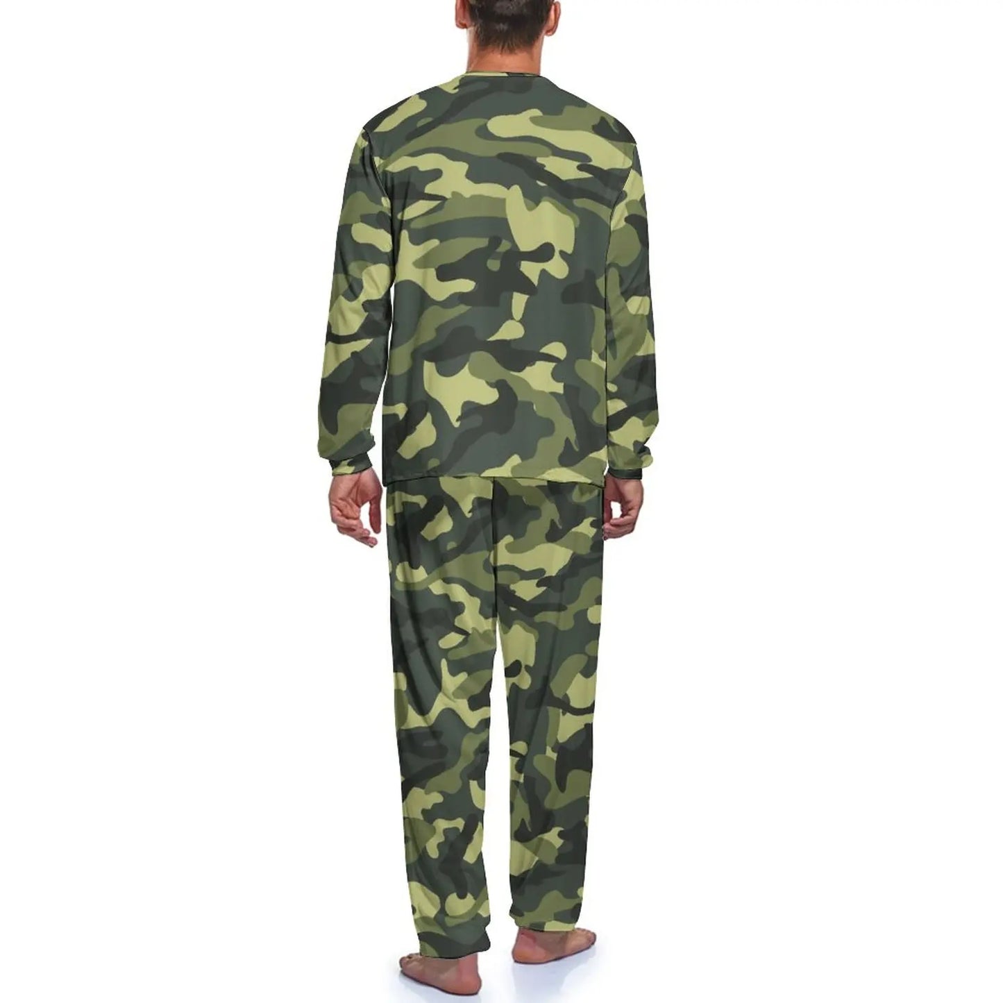 Classic Camouflage Men's Long Sleeve Pajama Sets