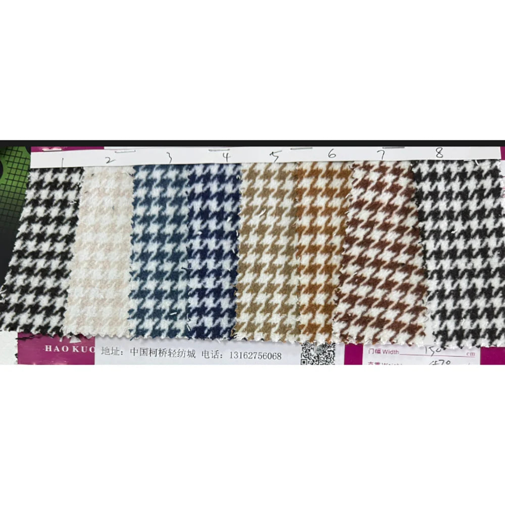 Houndstooth Print Women's Double Breasted Blazer Jacket + High Front Slit Long Skirt Business Suit to 3X Plus Size