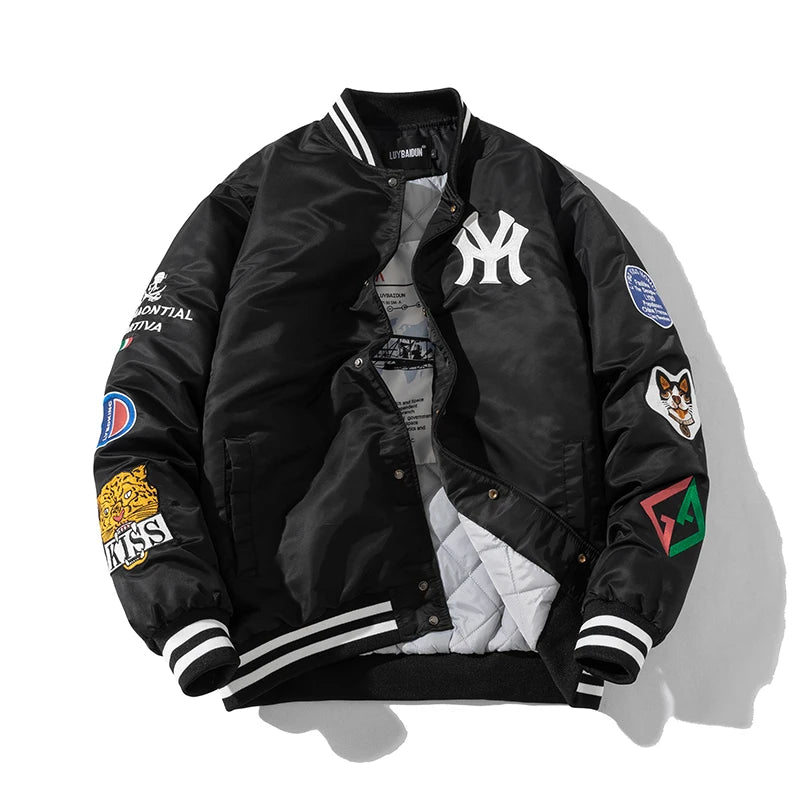 Men's MLB New York Yankees Embroidered Streetwear Baseball Bomber Jacket