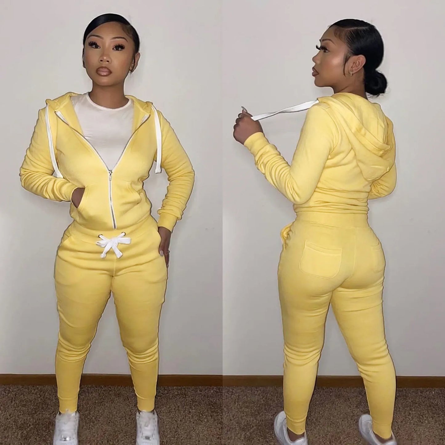 Skinny Fit Hoodie Ladies Tracksuit