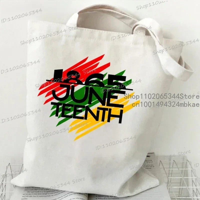 Its Juneteenth For Me/1865 Juneteenth/Juneteenth Heart/I Am Black History/Love Canvas Large Capacity Shopping Tote Bag
