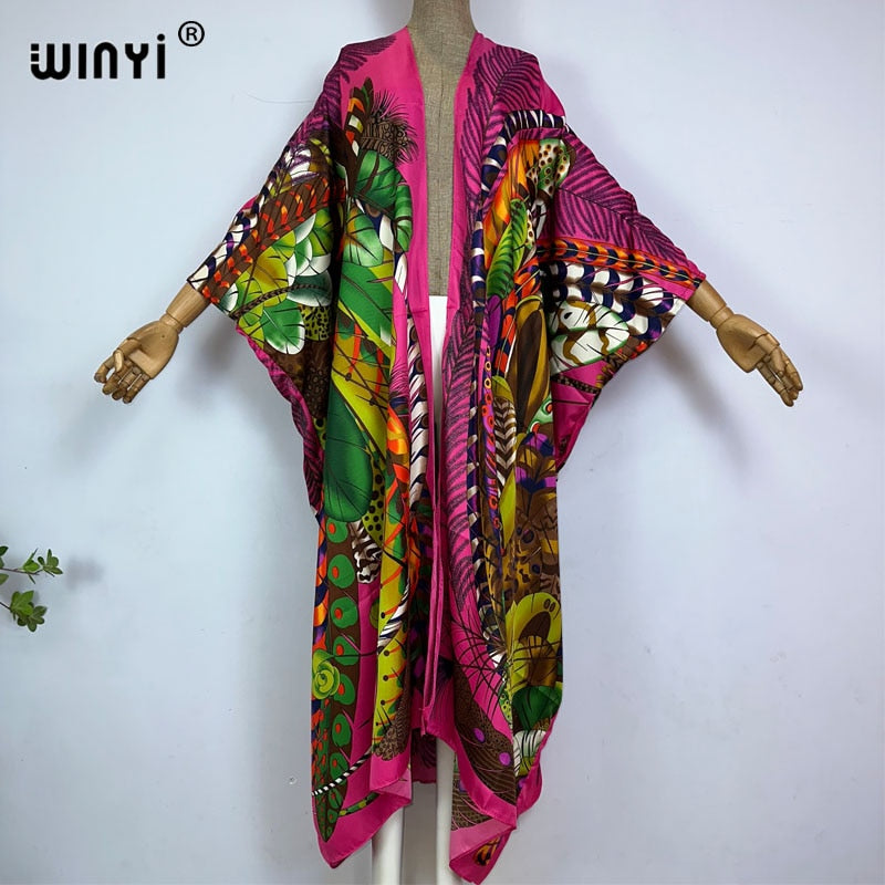 Silky Bohemian Maxi Cardigan Kimono