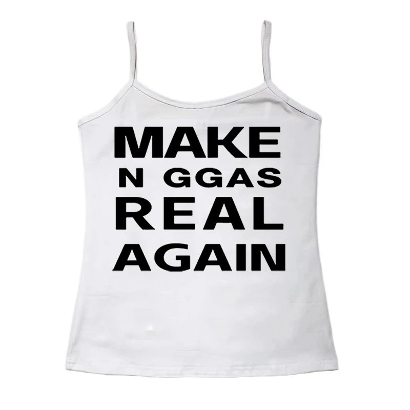 "Make N*ggas Real Again" Women's Short Sleeve T-Shirt, Crop Top or Tank Top