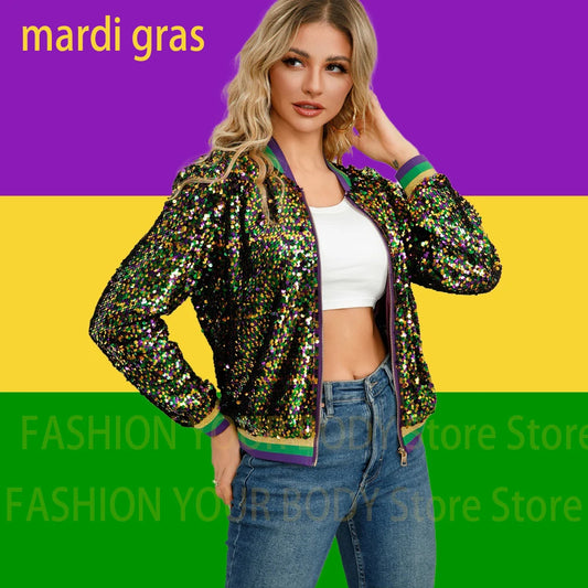 Mardi Gras Vintage Ladies Attire: Shirts, Bombers & Jean Jackets