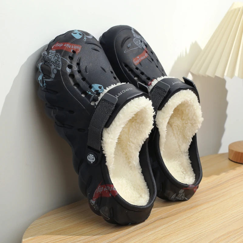 Men's Cartoon 3D Graphic Slip-On Croc Slides