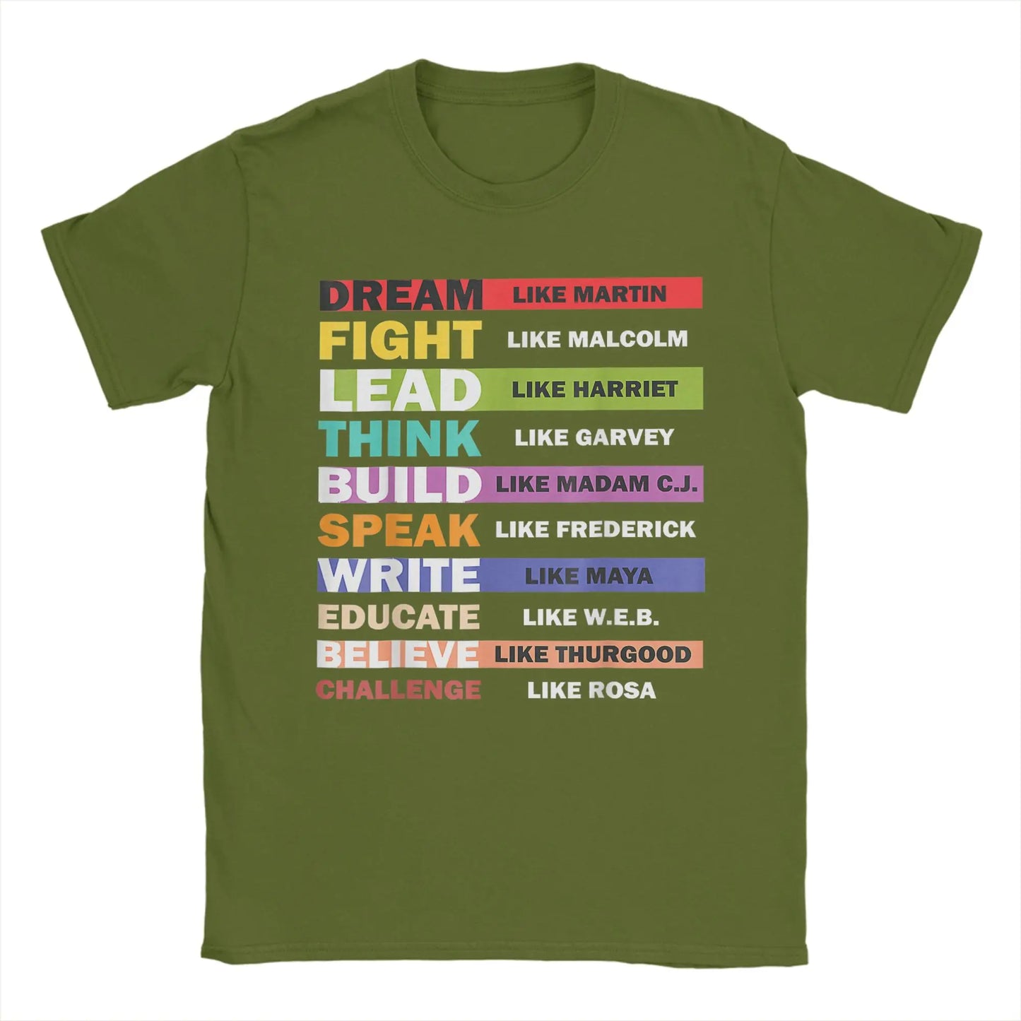 Men's Black Lives Matters Leaders Black History Month Cotton T-Shirt