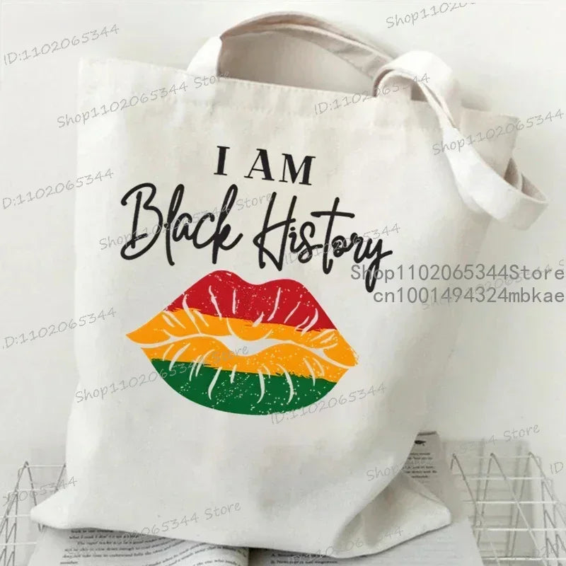 Its Juneteenth For Me/1865 Juneteenth/Juneteenth Heart/I Am Black History/Love Canvas Large Capacity Shopping Tote Bag