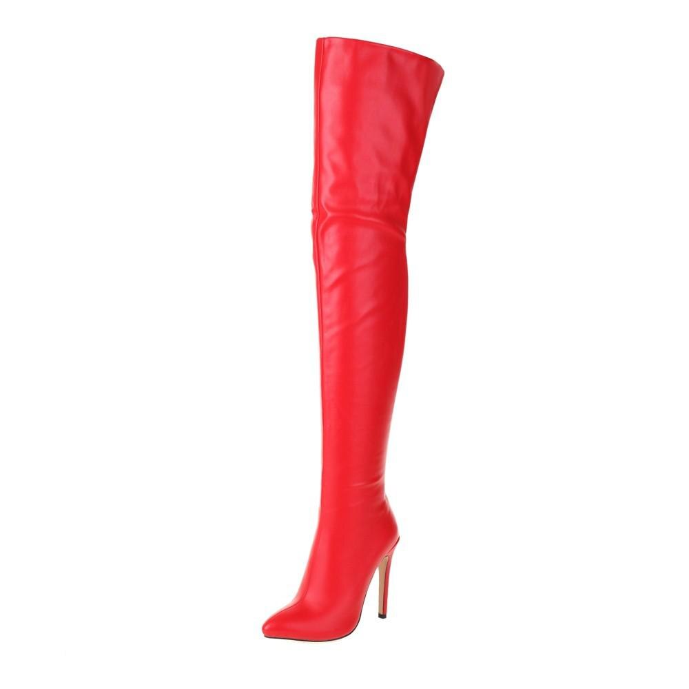 Candy Color Stiletto High Heel Over-The-Knee Boots