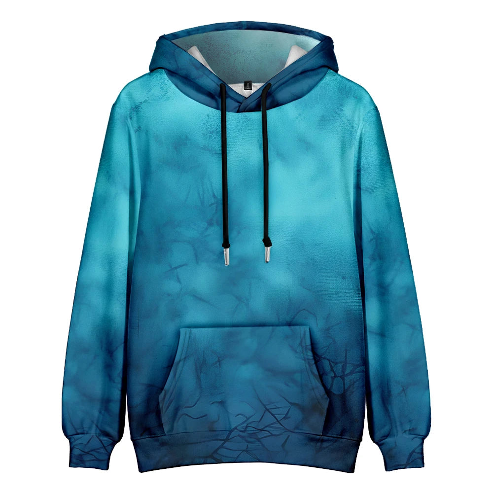 Men's Gradient Tie Dye Streetwear Pocket Oversized Pullover Hoodie Sweatshirt