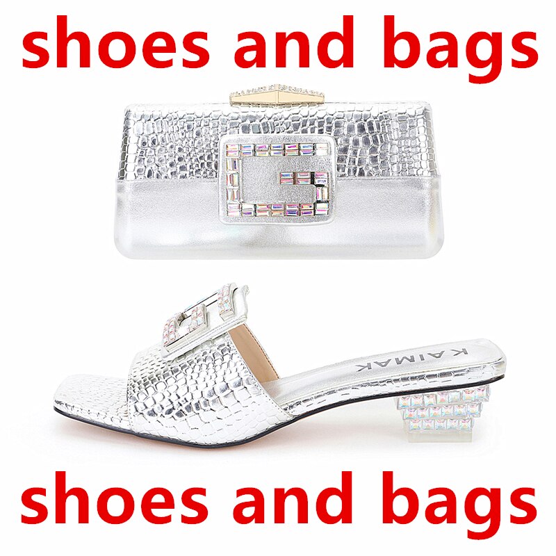 Designer Ladies Buckle Sandals + Clutch Purse Set