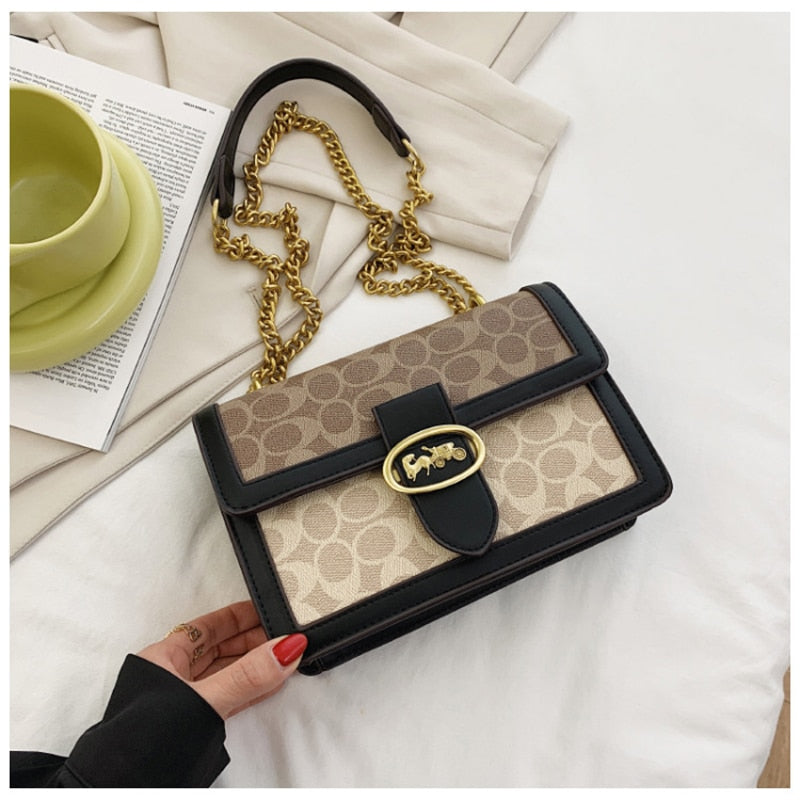 Chain Shoulder Replica Leather Purse