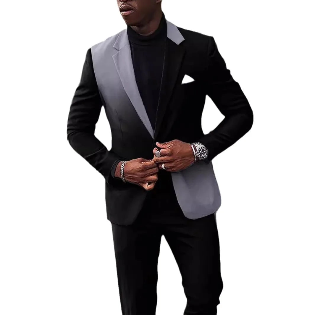 Men's Colorblock Contrast/Plaid/Sparkling Glitter Assorted Single Breasted Blazer Jackets to 5X Big & Tall