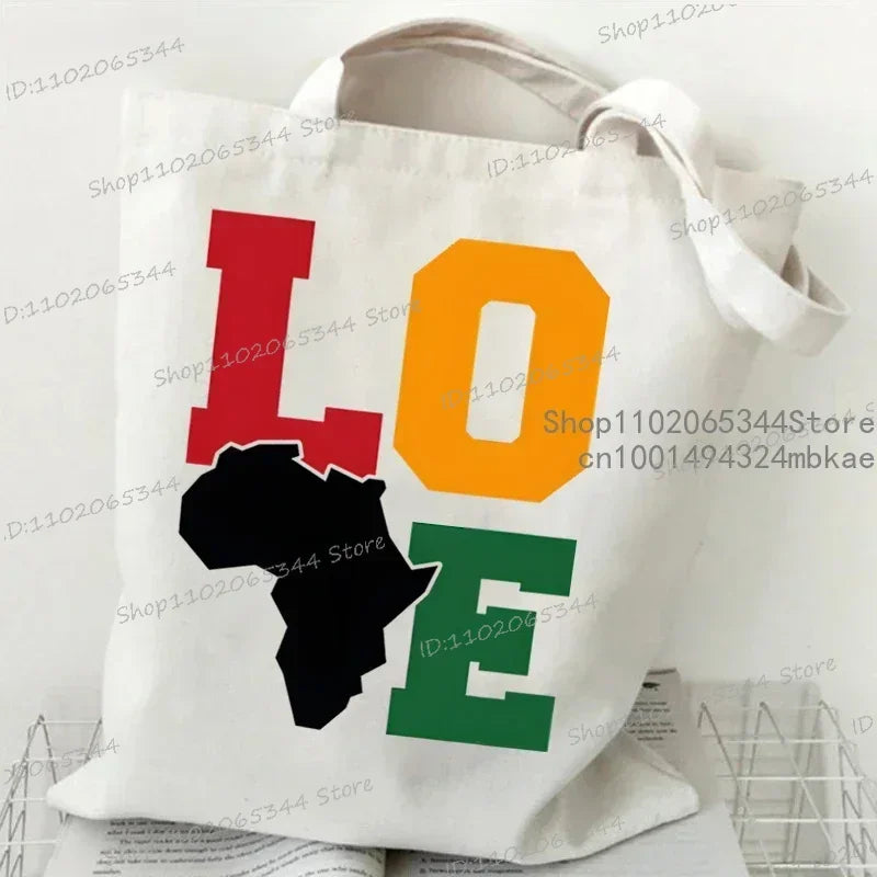 Its Juneteenth For Me/1865 Juneteenth/Juneteenth Heart/I Am Black History/Love Canvas Large Capacity Shopping Tote Bag