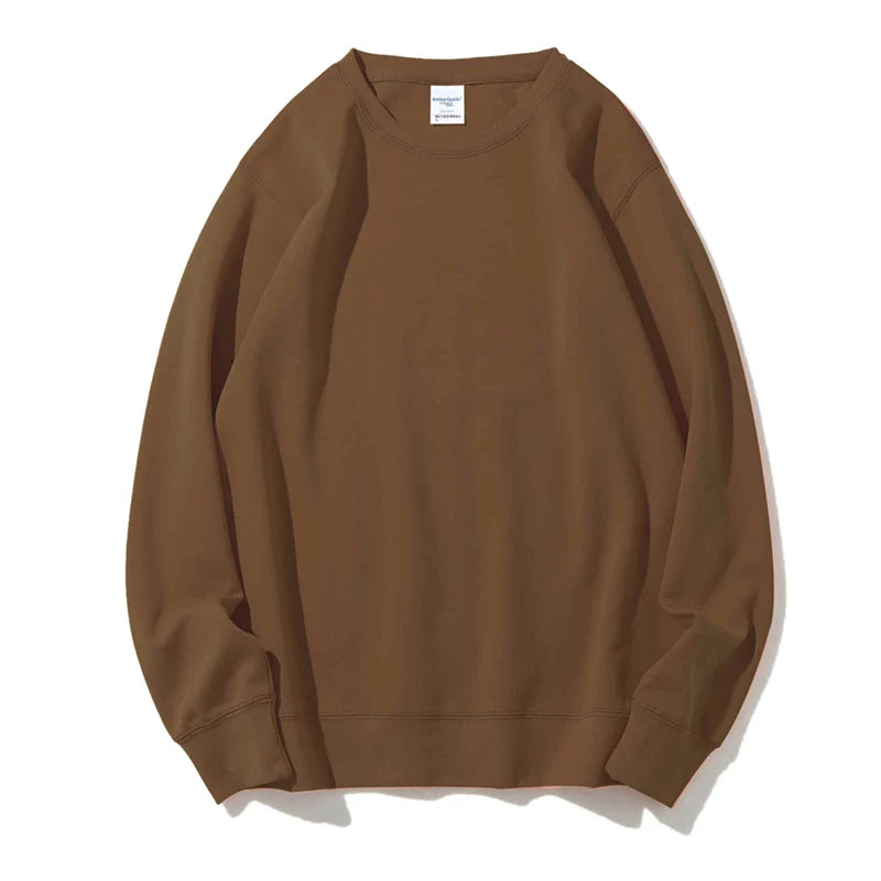 Men's Customized Personalized Logo O-Neck Long Sleeve Sweatshirt to 3X Big & Tall