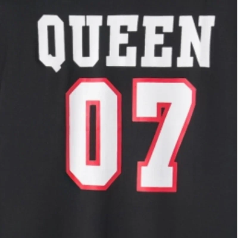 Women's "QUEEN" Sleeveless V-Neck Oversized Jersey