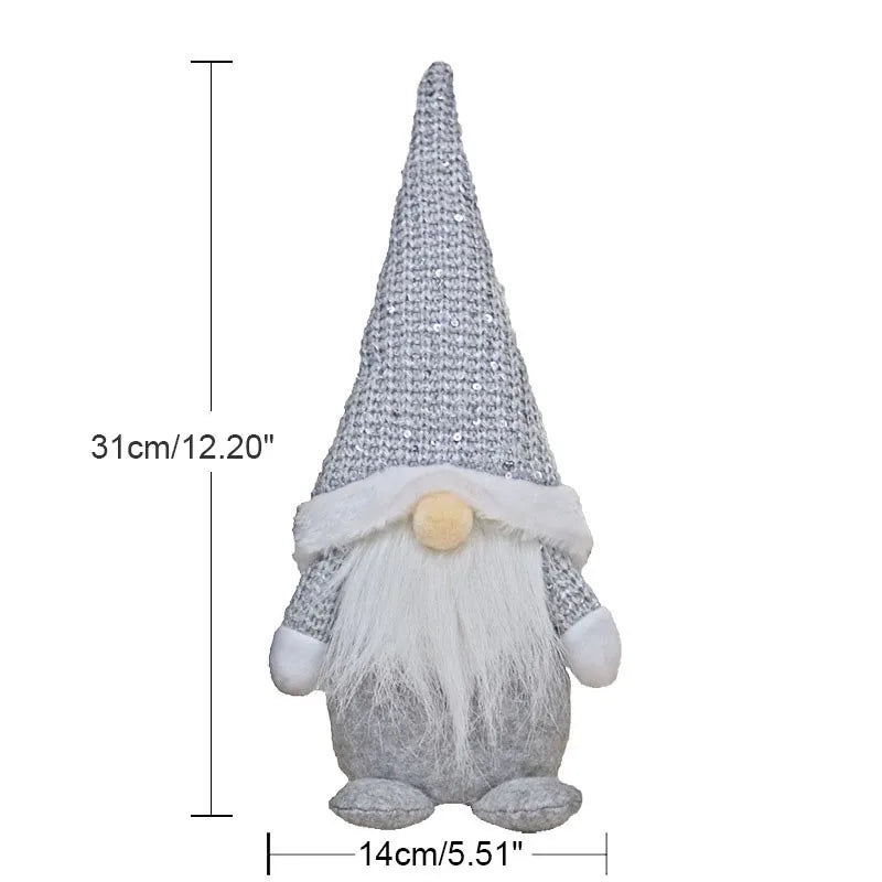 Handmade Christmas Decor Plush Faceless Elf Doll Gnome