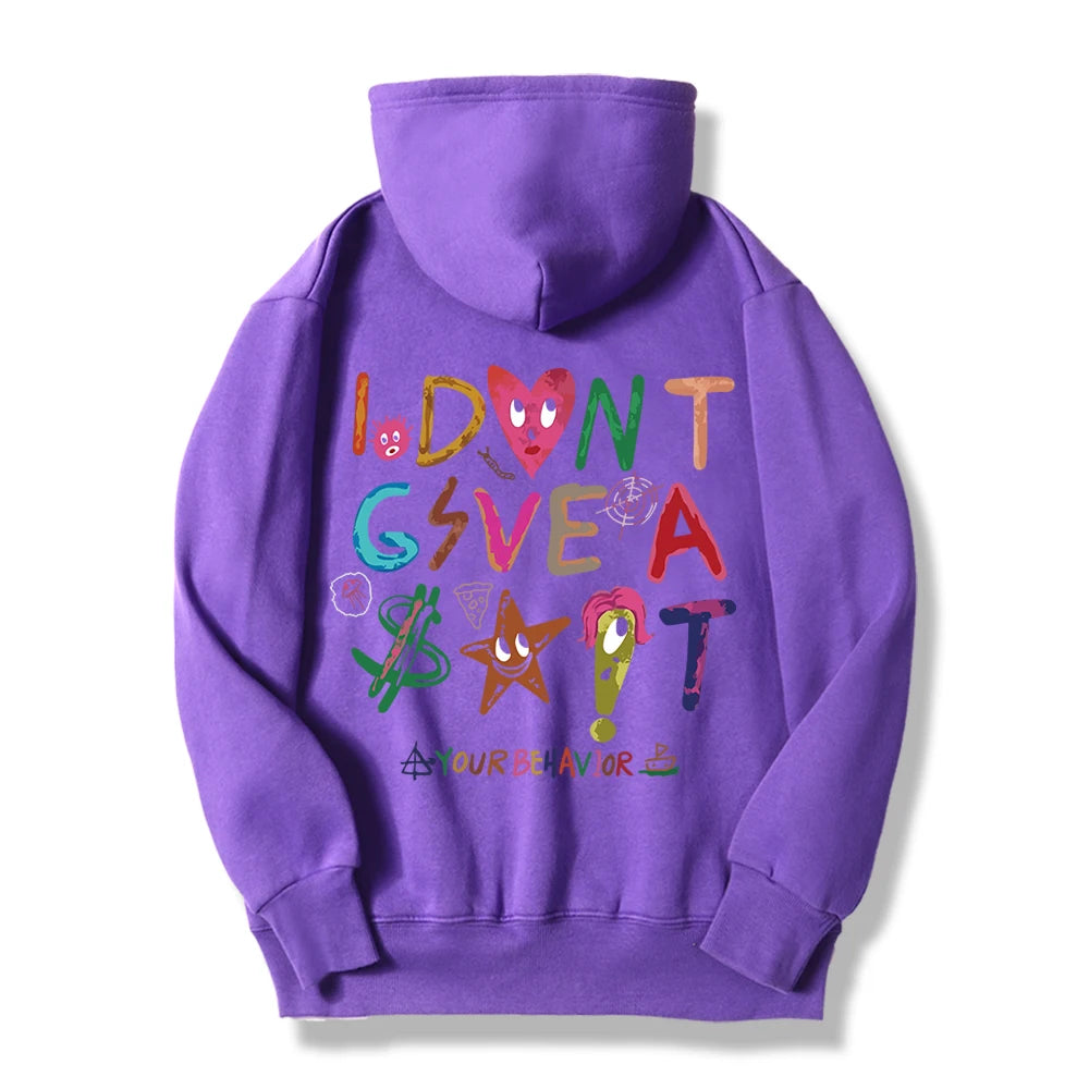 "I DON'T GIVE A SH@$T" Womens Fleece Hoodie Sweatshirt