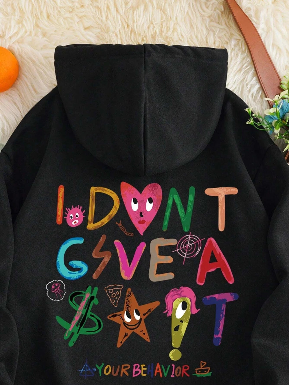 "I DON'T GIVE A SH@$T" Womens Fleece Hoodie Sweatshirt