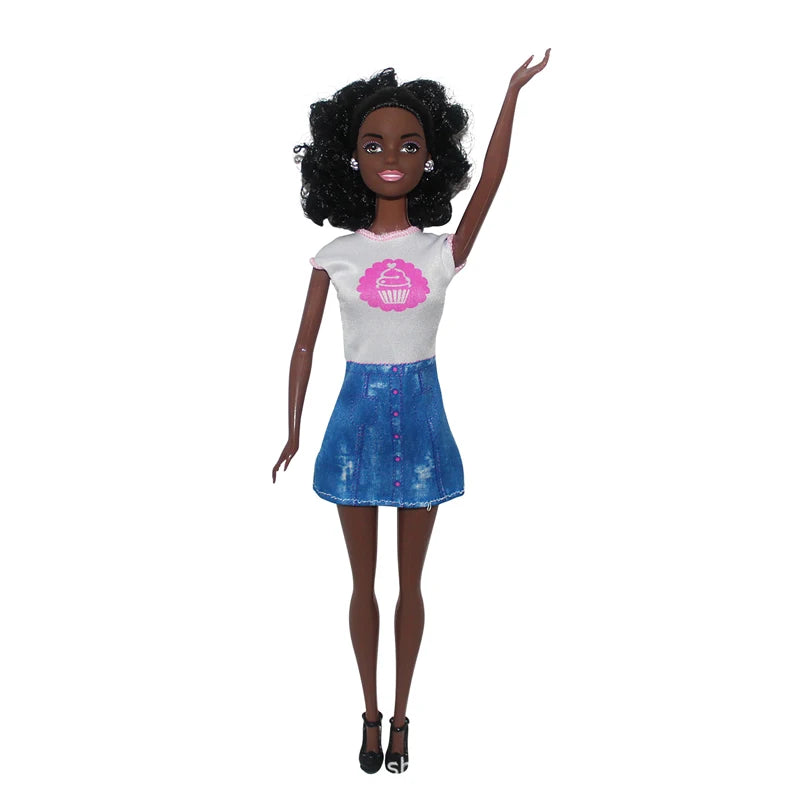 Black African American Girl 30cm Baby Doll