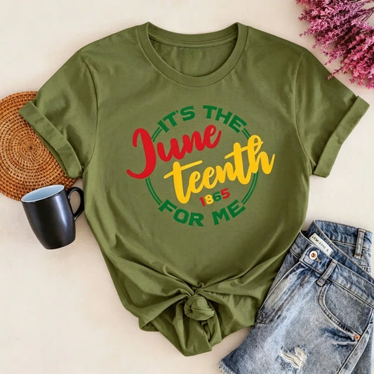 "It's The Juneteenth for Me" 1865 Letter Print Unisex T-Shirt