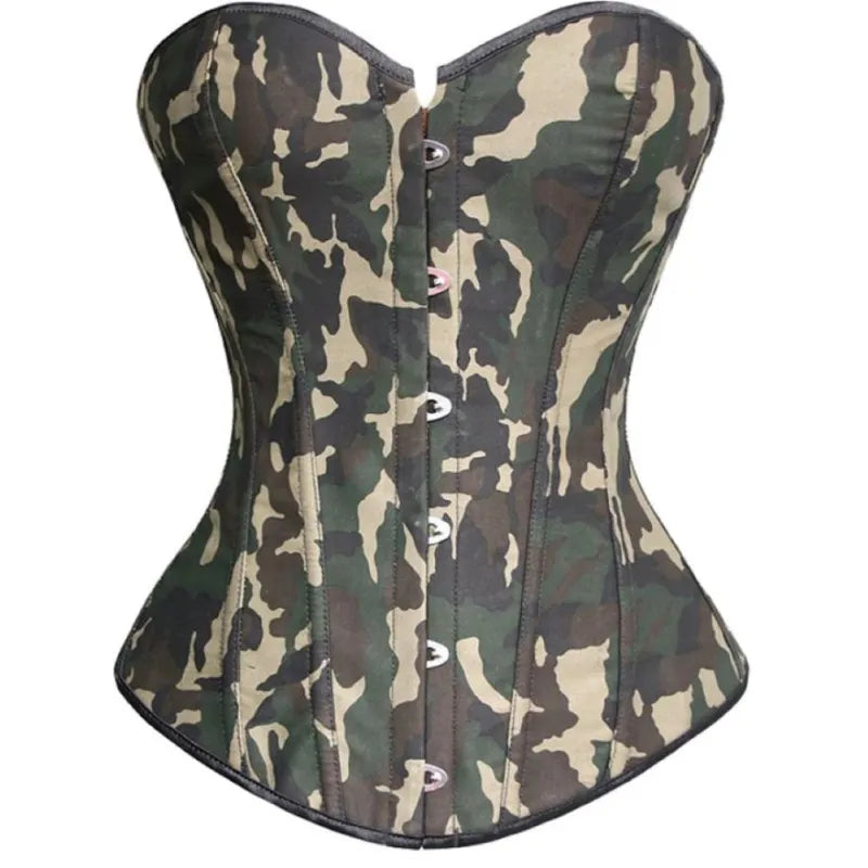 Camouflage Plus Size Corset to 6X