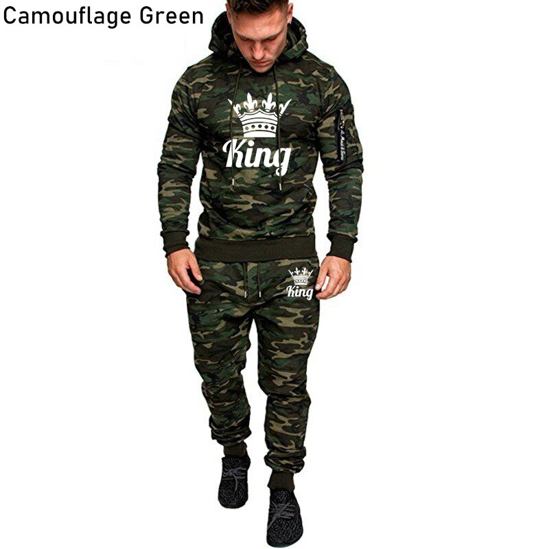 Men's "King" Camouflage Hooded Sweatsuit