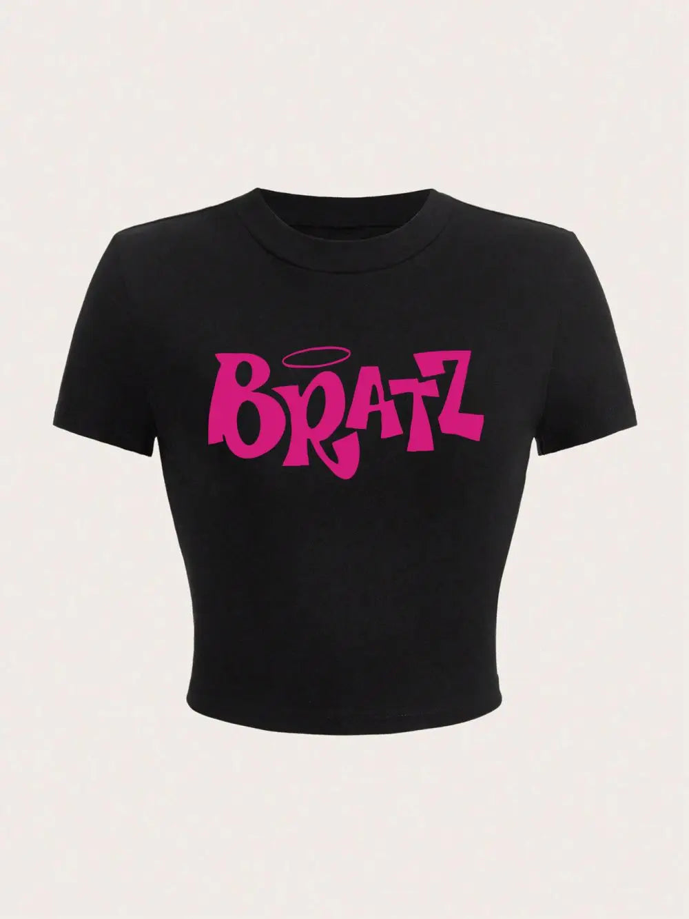 "Bratz" O-Neck Women's Short Sleeve Crop T-Shirt